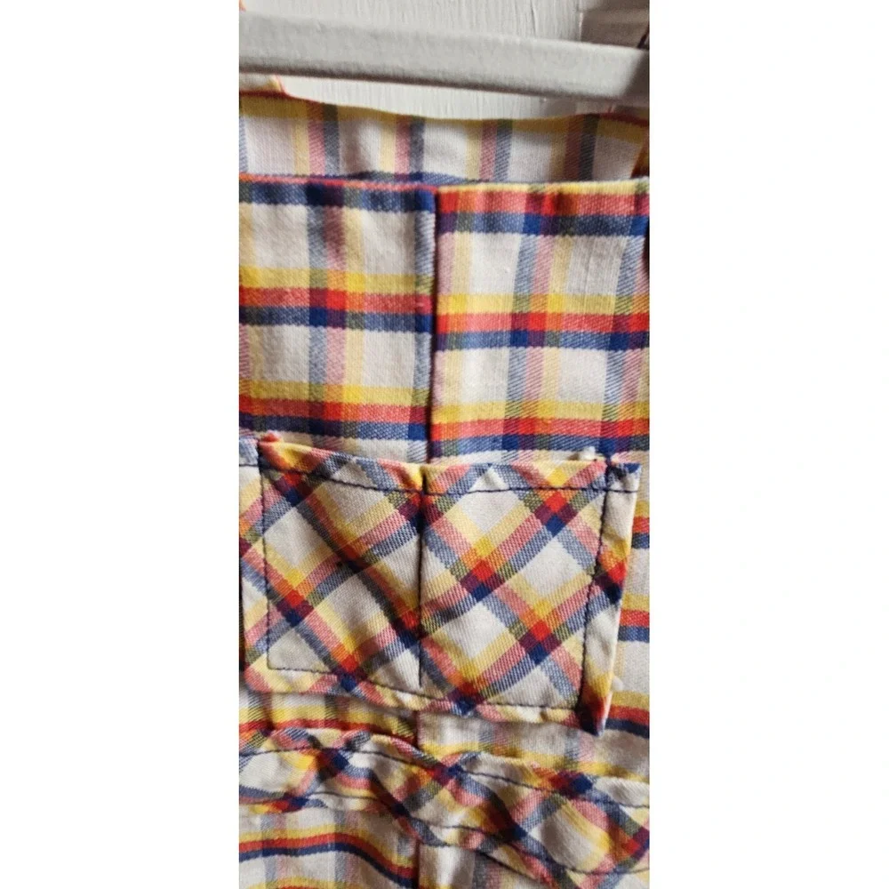 Vintage Health -tex Permanent Press boy's 4T overall plaid made in USA